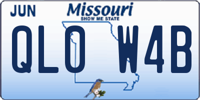 MO license plate QL0W4B