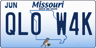 MO license plate QL0W4K
