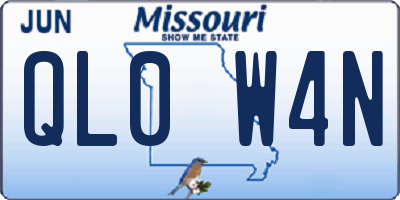 MO license plate QL0W4N