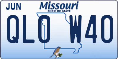 MO license plate QL0W4O