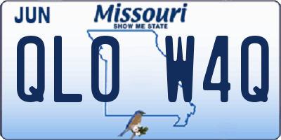 MO license plate QL0W4Q