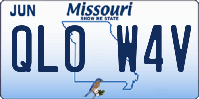 MO license plate QL0W4V