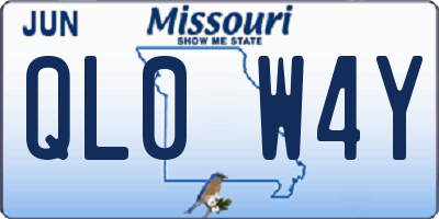 MO license plate QL0W4Y