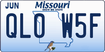 MO license plate QL0W5F