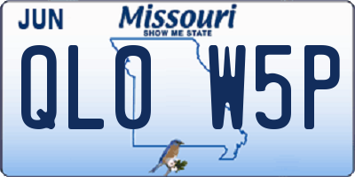 MO license plate QL0W5P