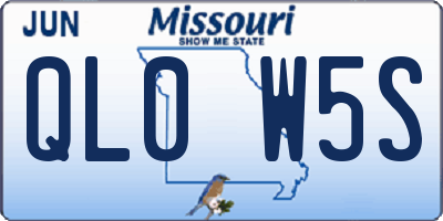 MO license plate QL0W5S