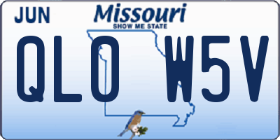 MO license plate QL0W5V