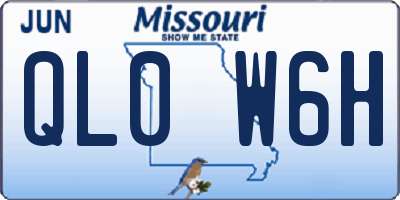 MO license plate QL0W6H