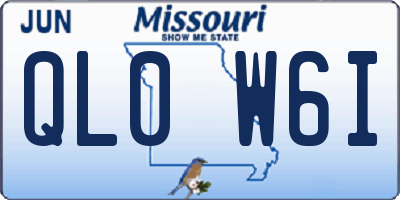 MO license plate QL0W6I