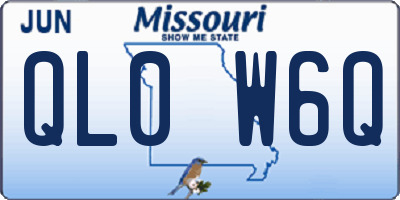 MO license plate QL0W6Q