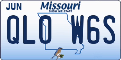 MO license plate QL0W6S