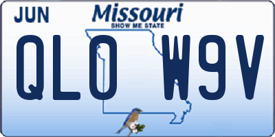 MO license plate QL0W9V