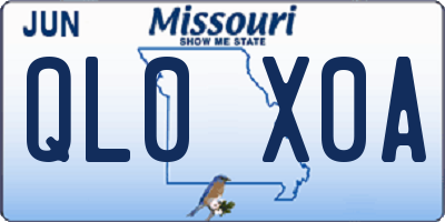 MO license plate QL0X0A