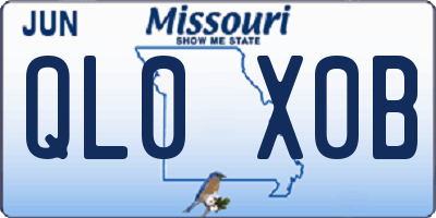 MO license plate QL0X0B