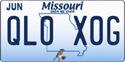 MO license plate QL0X0G