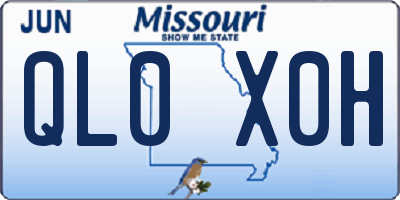 MO license plate QL0X0H