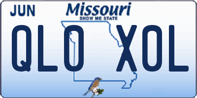 MO license plate QL0X0L
