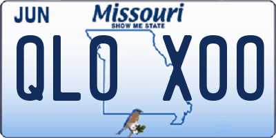 MO license plate QL0X0O