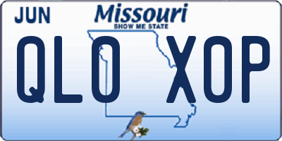 MO license plate QL0X0P