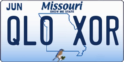 MO license plate QL0X0R