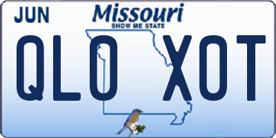 MO license plate QL0X0T