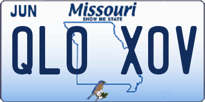 MO license plate QL0X0V