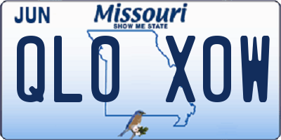 MO license plate QL0X0W