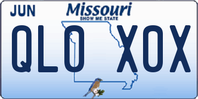 MO license plate QL0X0X