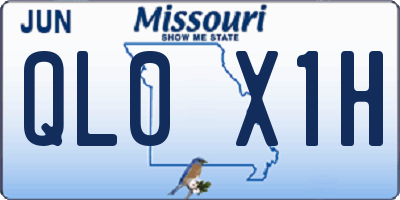 MO license plate QL0X1H