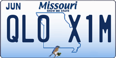 MO license plate QL0X1M