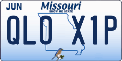MO license plate QL0X1P