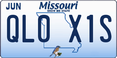 MO license plate QL0X1S