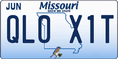 MO license plate QL0X1T