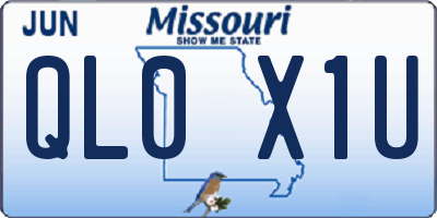 MO license plate QL0X1U