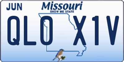 MO license plate QL0X1V