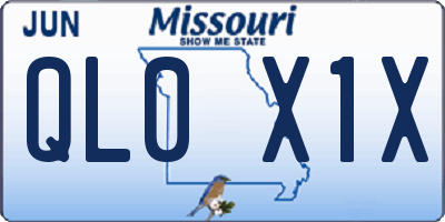 MO license plate QL0X1X