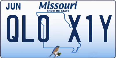 MO license plate QL0X1Y