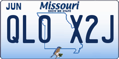 MO license plate QL0X2J