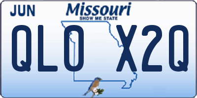 MO license plate QL0X2Q