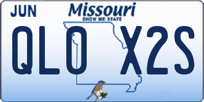 MO license plate QL0X2S
