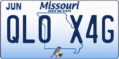 MO license plate QL0X4G