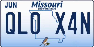 MO license plate QL0X4N