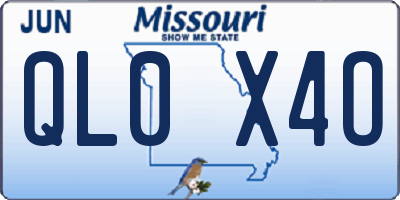 MO license plate QL0X4O