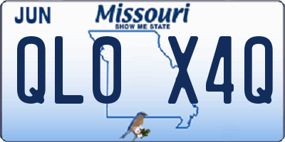 MO license plate QL0X4Q