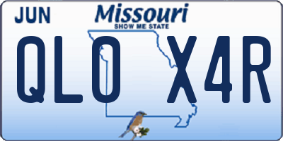 MO license plate QL0X4R