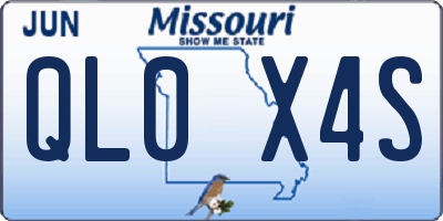 MO license plate QL0X4S