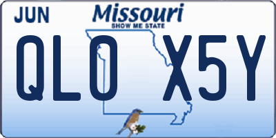 MO license plate QL0X5Y