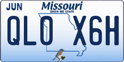 MO license plate QL0X6H