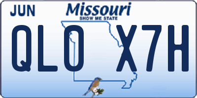 MO license plate QL0X7H