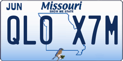 MO license plate QL0X7M